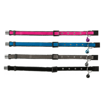 Kattehalsbånd i fløyel med strass