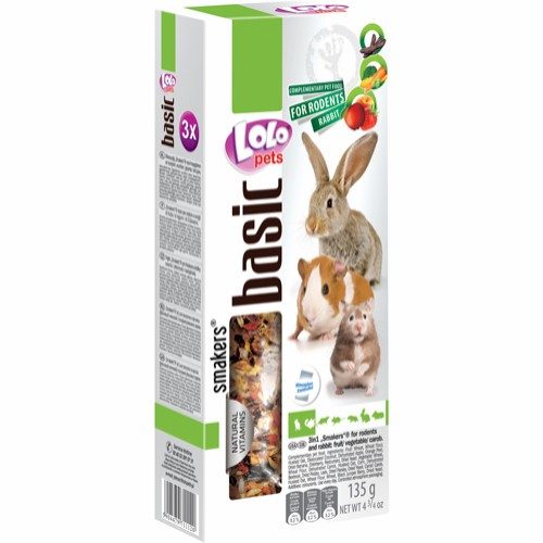 Lolo Pets Basic Frøstenger Frukt/Grønt Snacks til Kanin / Gnager 3 stk
