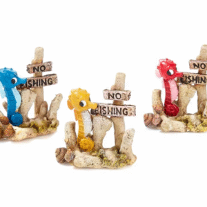 Sjøhest No Fishing skilt 8,7×5,3×9,6cm